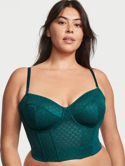 Victoria's Secret - Green Very Sexy Vs Archives Monogram Corset Bra Top
