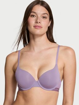 Victoria's Secret - Lavender The T-Shirt Push-Up Perfect Shape Lace-Trim Bra