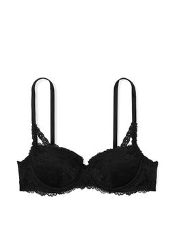 Victoria's Secret - Black Pink Wink Push-Up Balconette Bra