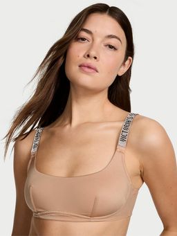 Victoria's Secret - Beige Very Sexy Shine Strap Scoop Bralette