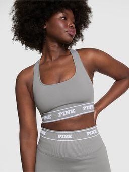 Victoria's Secret - Grey PINK Seamless Reversible Sports Bra