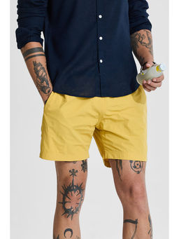 Snitch - Yellow Regular Fit Shorts
