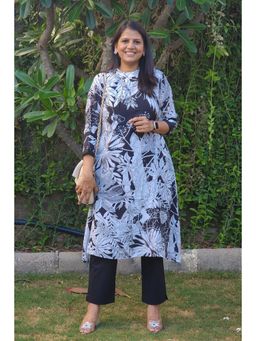 Pink Tree - Black Muslin Printed Kurta with Pant