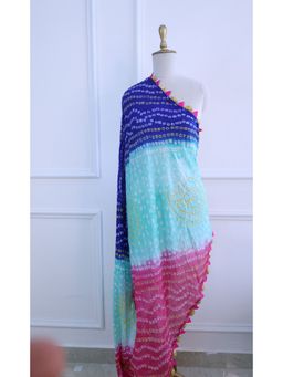 Pink Tree - Multi-Color Silk Printed Dupatta