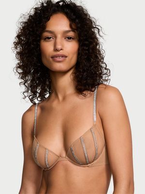 Buy Victoria's Secret Nude Very Sexy Sheer Shine Unlined Low-Cut Demi