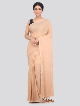 PinkLoom - Women's Cotton Saree With Unstitched Blouse Piece
