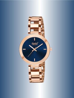 Ajanta Quartz - Blue Dial Analog Watch For Women - AWC043MSL/BR/R (M)