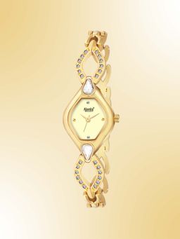 Ajanta Quartz - Gold Dial Analog Watch For Women - AWC051PMSL/1 (S)