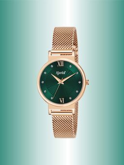 Ajanta Quartz - Green Dial Analog Watch For Women - AWC117ESL/5 (M)