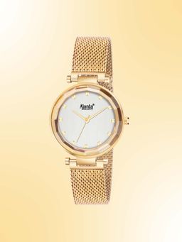 Ajanta Quartz - Silver Dial Analog Watch For Women - AWC118ESL/1 (M)