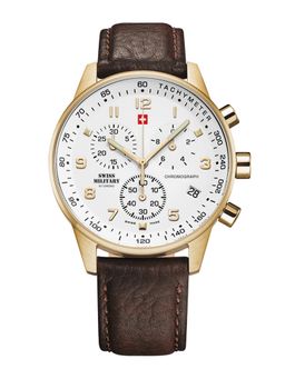 Swiss Military by Chrono - White Dial Analog Watch For Men - SM34012.07 (M)