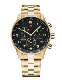 Swiss Military by Chrono - Black Dial Analog Watch For Men - SM34012.12 (M)