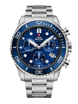 Swiss Military by Chrono - Blue Dial Analog Watch For Men - SM34101.02 (M)
