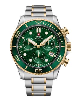 Swiss Military by Chrono - Green Dial Analog Watch For Men - SM34101.05 (M)
