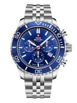 Swiss Military by Chrono - Blue Dial Analog Watch For Men - SM34103.02 (M)