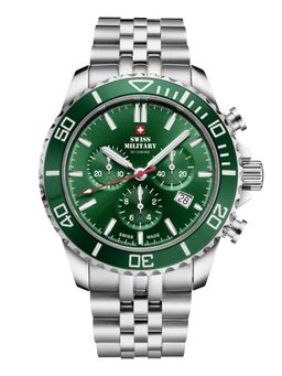 Swiss Military by Chrono - Green Dial Analog Watch For Men - SM34103.04 (M)