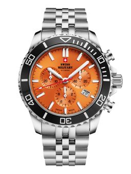 Swiss Military by Chrono - Orange Dial Analog Watch For Men - SM34103.05 (M)