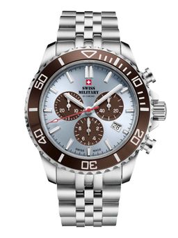 Swiss Military by Chrono - Silver Dial Analog Watch For Men - SM34103.06 (M)