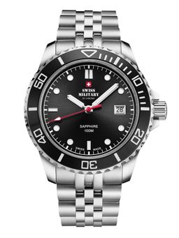 Swiss Military by Chrono - Black Dial Analog Watch For Men - SM34109.01 (M)