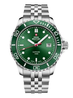 Swiss Military by Chrono - Green Dial Analog Watch For Men - SM34109.03 (M)