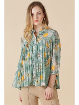 Gipsy - Jade Green Georgette Shirt