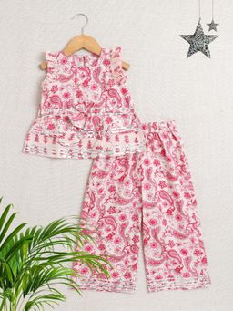 The Magic Wand - Top and Pant Co-Ord -Pink (Set of 2)