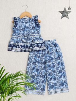 The Magic Wand - Top and Pant Co-Ord Indigo Blue (Set of 2)