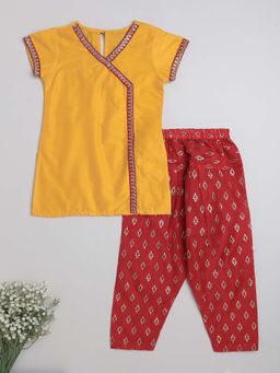 The Magic Wand - Lace Detailing Kurta & Pant -Mustard (Set of 2)