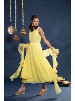 Gajra Gang - Pataka Yellow Kurta With Dupatta GGSKD12 (Set of 2)