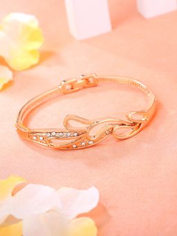 Estele - Estelle Rose Gold Plated Astonishing Bracelet with White Stones for Women