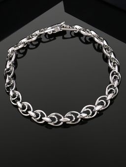 Estele - Estelle Rhodium Plated Hula Hoop Charm Bracelet for Women