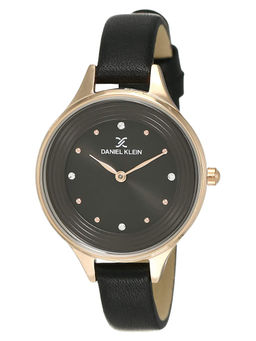 Daniel Klein - Black FIORD Round Dial Analog Watch For Women - DK12037 - 6