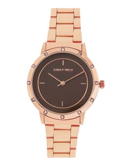Joker and Witch - Joker & Witch Sunset Brown Dial Rose Gold Metallic Link Strap Analog Womens Watch