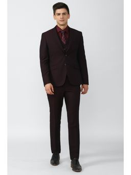 Van Heusen - Maroon Three Piece Suit (Set of 3)