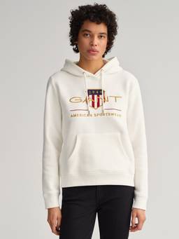 GANT - Women Embroidery White Sweat Hood