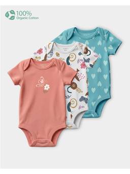 Carter's - Baby Girl Organic Cotton Bodysuits In Animal Print (Pack of 3)