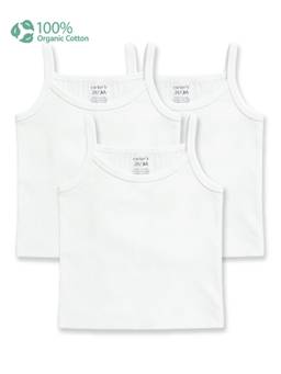 Carter's - Toddler Girl Organic Cotton Camisoles In Solid (Pack of 3)