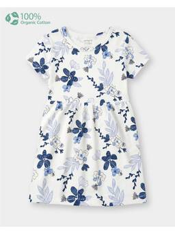 Carter's - Toddler Girl Organic Cotton Knitted Dress In Floral Print