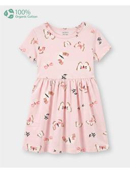 Carter's - Toddler Girl Organic Cotton Knitted Dress In Butterfly Print