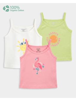 Carter's - Baby Girl Organic Cotton Camisoles (Pack of 3)
