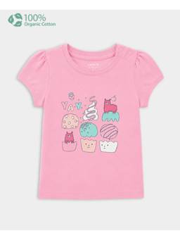 Carter's - Baby Girl Organic Cotton Crew Neck T-Shirt