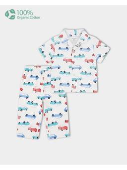 Carter's - Baby Boy Organic Cotton Car Print Shirt With Pyjama