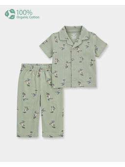 Carter's - Baby Boy Organic Cotton Animal Print Shirt With Pyjama