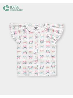 Carter's - Baby Girl Organic Cotton Front Open Top