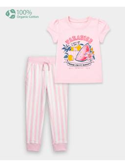 Carter's - Toddler Girl Organic Cotton Fruit Print T-Shirt With Jogger