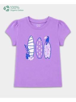 Carter's - Toddler Girl Organic Cotton Crew Neck T-Shirt