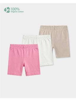 Carter's - Organic Cotton Cycling Shorts Solid with Anti Microbial (Pack of 3)