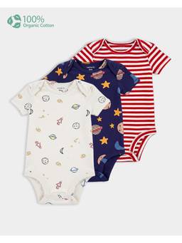 Carter's - Baby Boy Organic Cotton Onesies in Outerspace Print (Pack of 3)