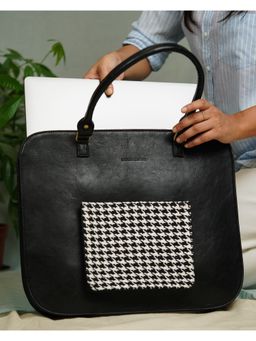 Miri - Black Handcrafted Emma Laptop Bag (Upto 16")