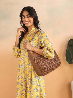 Fabindia - Tan Leather Tote Bag